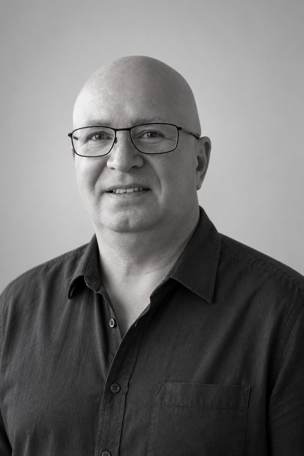 Torben Tanggaard in a black-and-white head-and-shoulders portrait